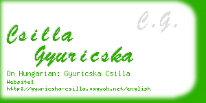 csilla gyuricska business card